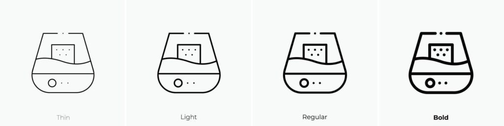 humidifier icon. Thin, Light, Regular And Bold style design isolated on white background Stock Free