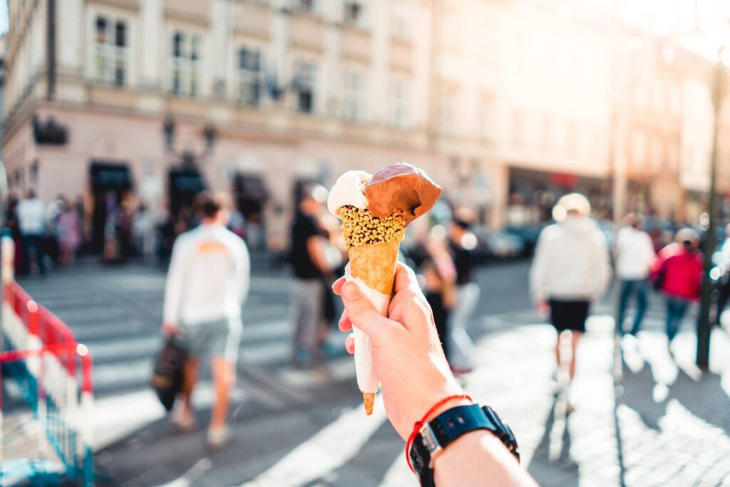 Ice Cream in Hand Free Photo