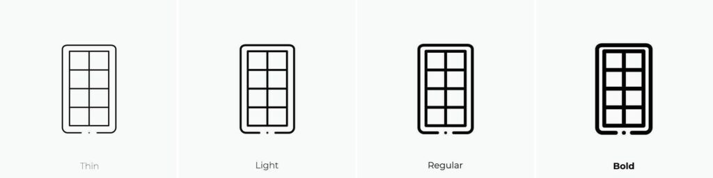 ice cube tray icon. Thin, Light, Regular And Bold style design isolated on white background Stock Free