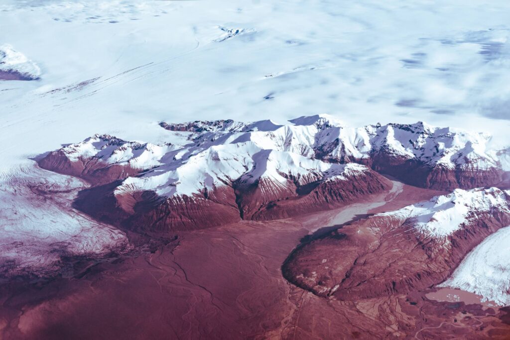 Iceland Mountains and Glaciers Aerial Free Photo