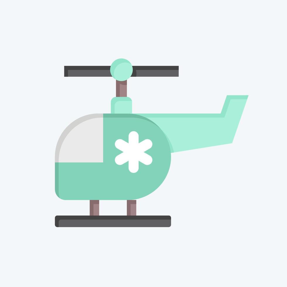 Icon Air Emergency. related to Emergency symbol. flat style. simple design illustration Stock Free