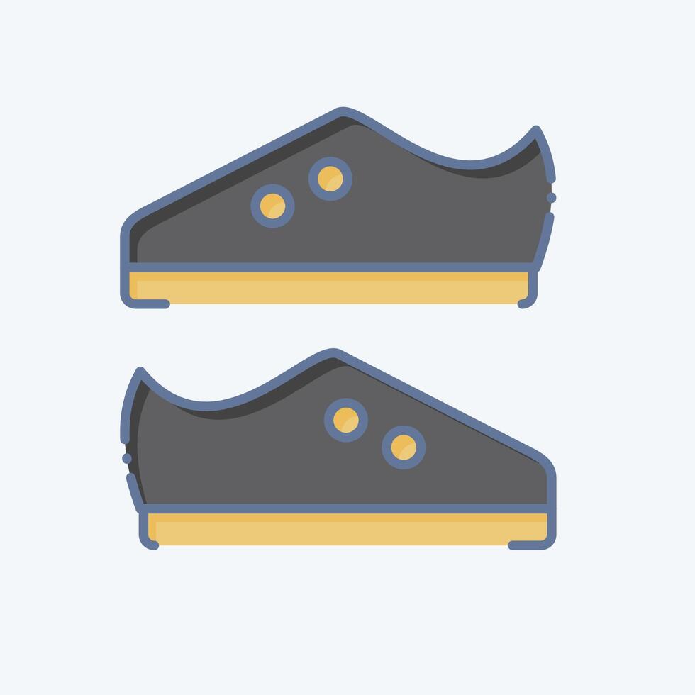 Icon Boots. related to Rugby symbol. doodle style. simple design illustration Stock Free