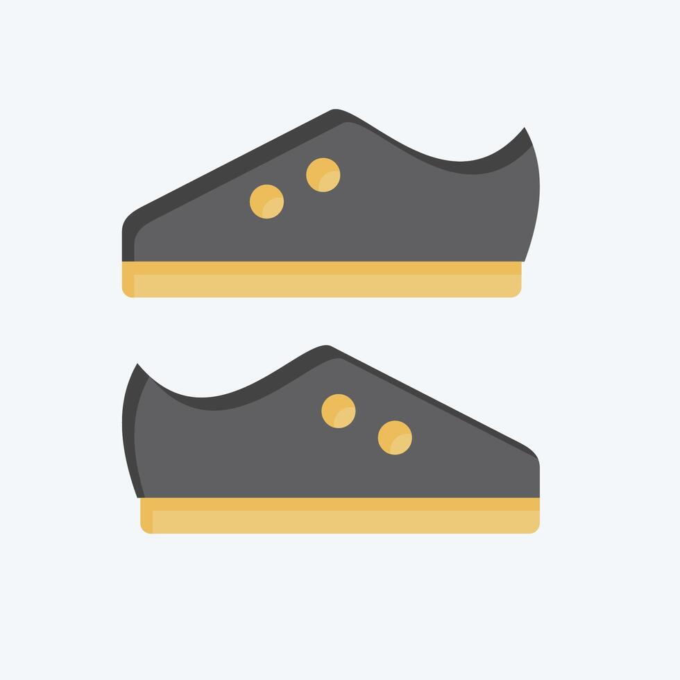 Icon Boots. related to Rugby symbol. flat style. simple design illustration Stock Free