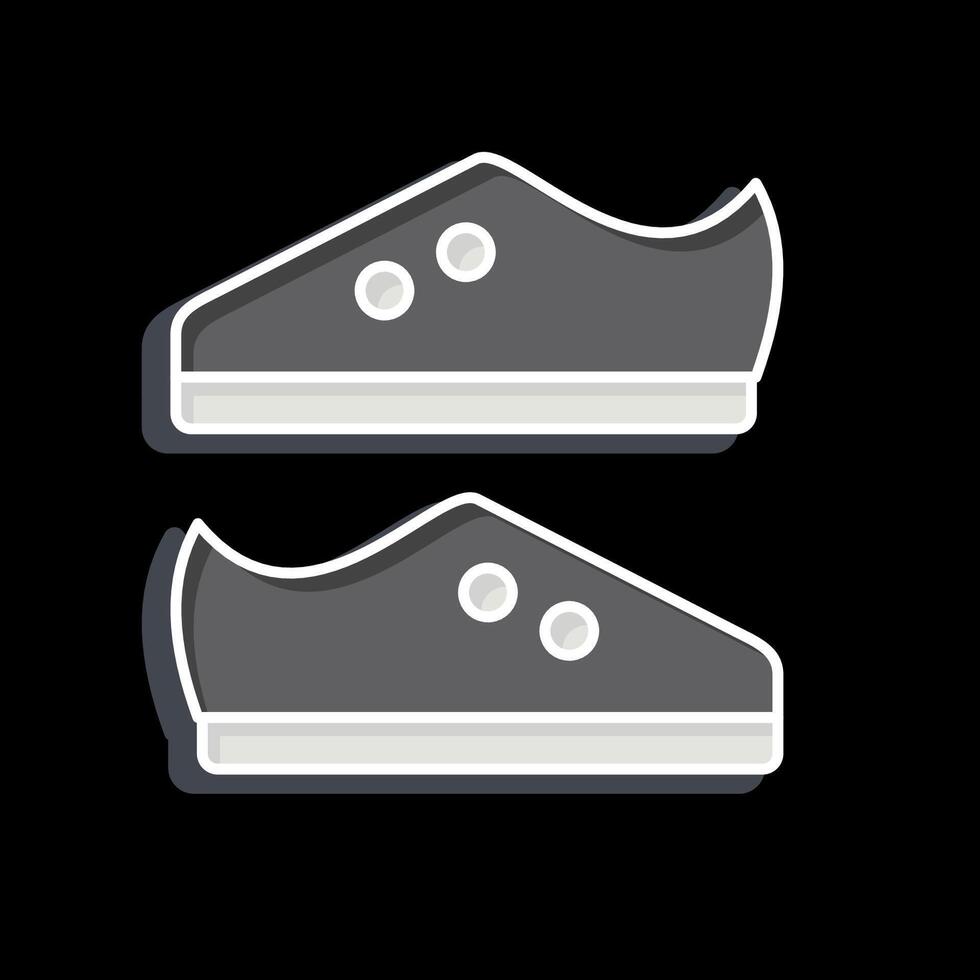 Icon Boots. related to Rugby symbol. glossy style. simple design illustration Stock Free