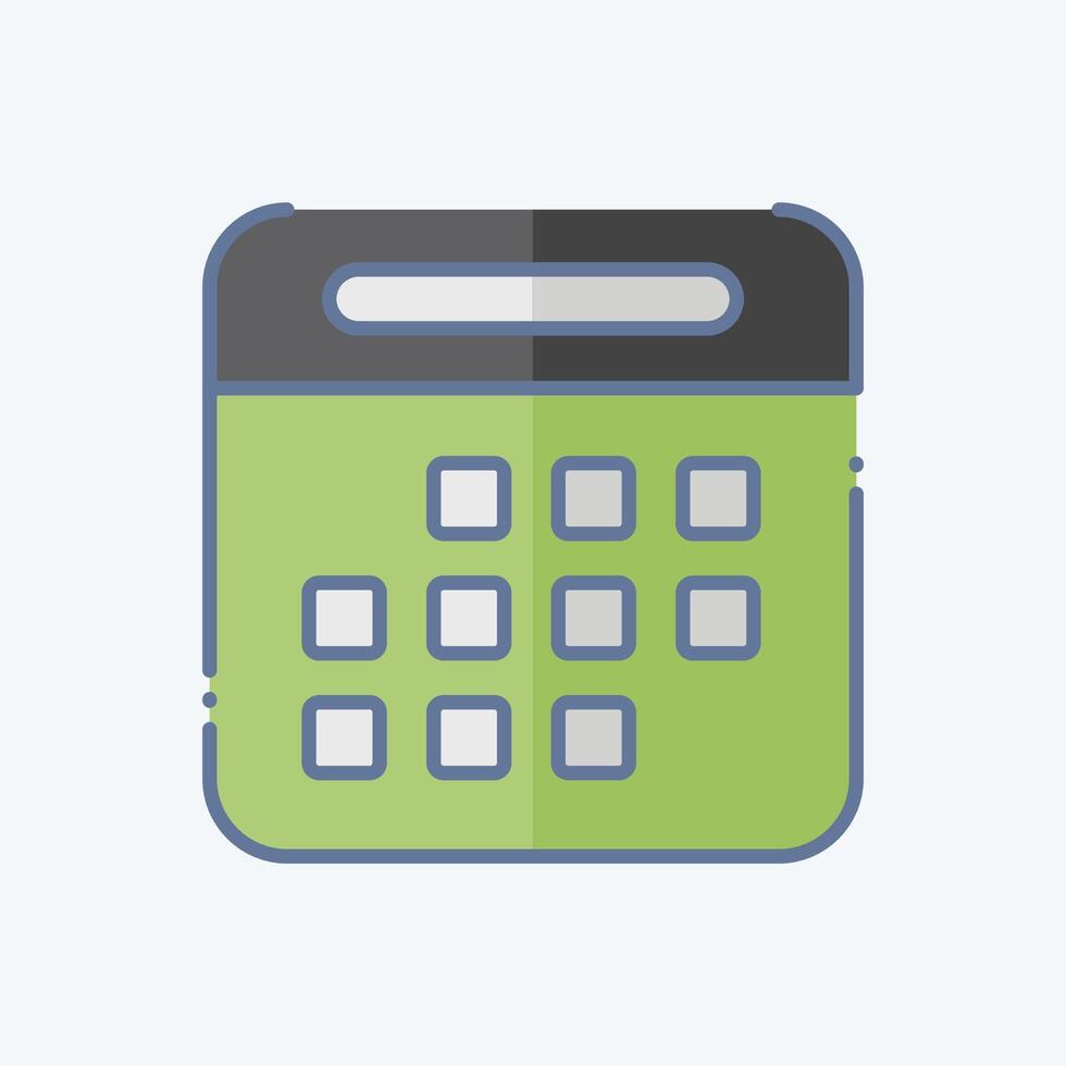 Icon Calendar. related to Rugby symbol. doodle style. simple design illustration Stock Free