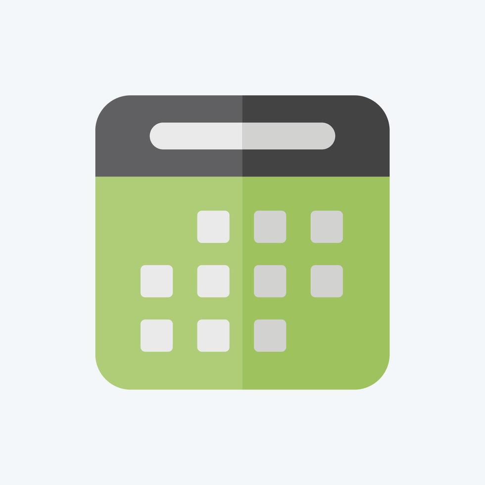 Icon Calendar. related to Rugby symbol. flat style. simple design illustration Stock Free