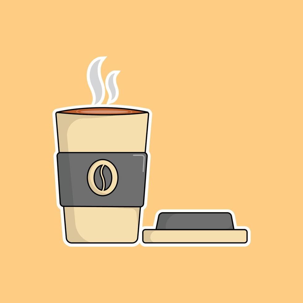 icon coffe drink delicious fast food and drink illustration concept.premium illustration Stock Free