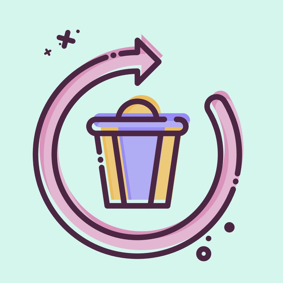 Icon Deleting. related to Delete symbol. MBE style. simple design illustration Stock Free