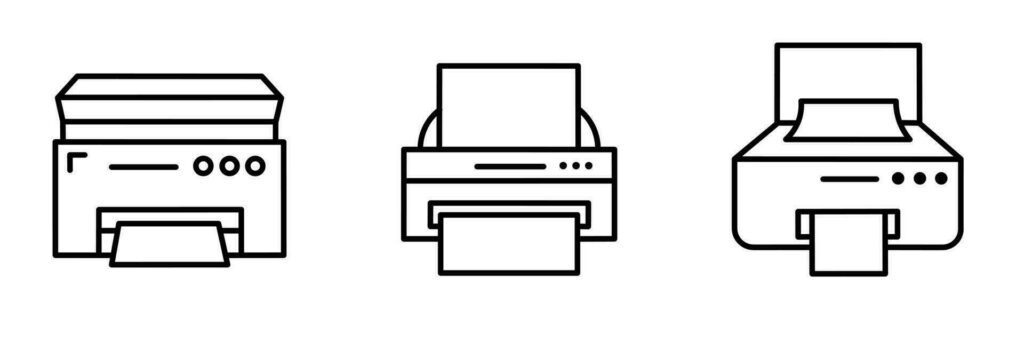 Icon design. Printer icon illustration collection. Stock Free and Free SVG