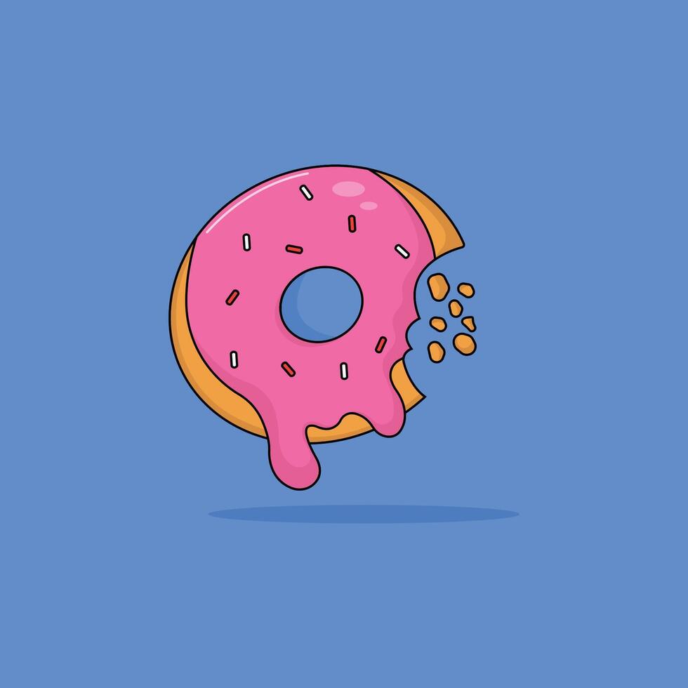 icon donut delicious fast food and drink illustration concept.premium illustration Stock Free