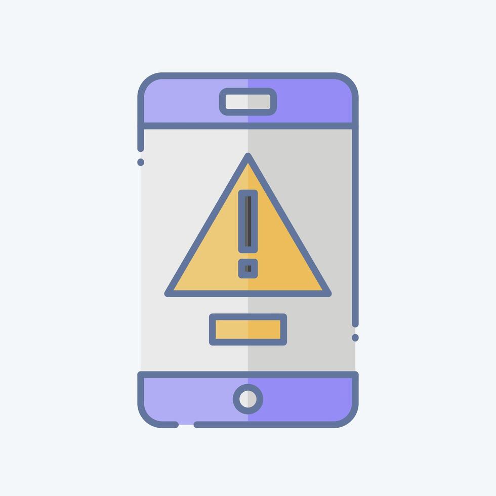 Icon Emergency Alert. related to Emergency symbol. doodle style. simple design illustration Stock Free