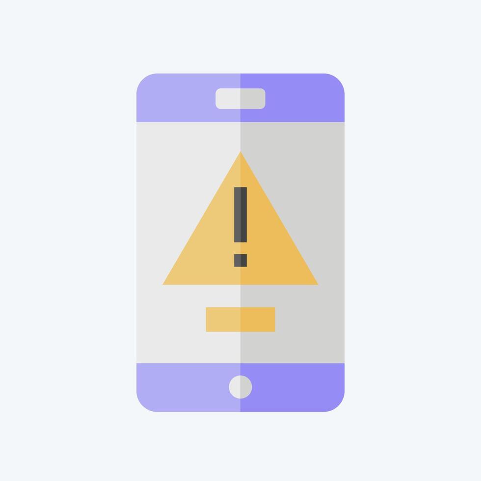 Icon Emergency Alert. related to Emergency symbol. flat style. simple design illustration Stock Free