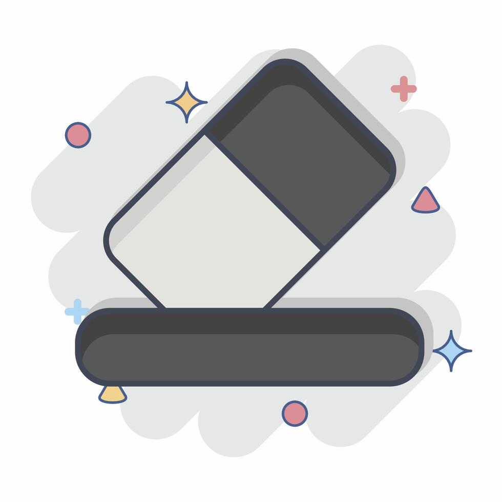 Icon Erase. related to Delete symbol. comic style. simple design illustration Stock Free