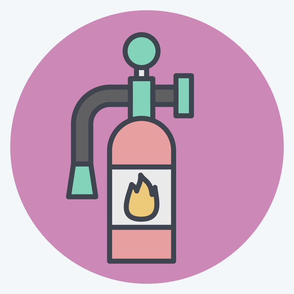 Icon Fire Extinguisher. related to Emergency symbol. color mate style. simple design illustration Stock Free