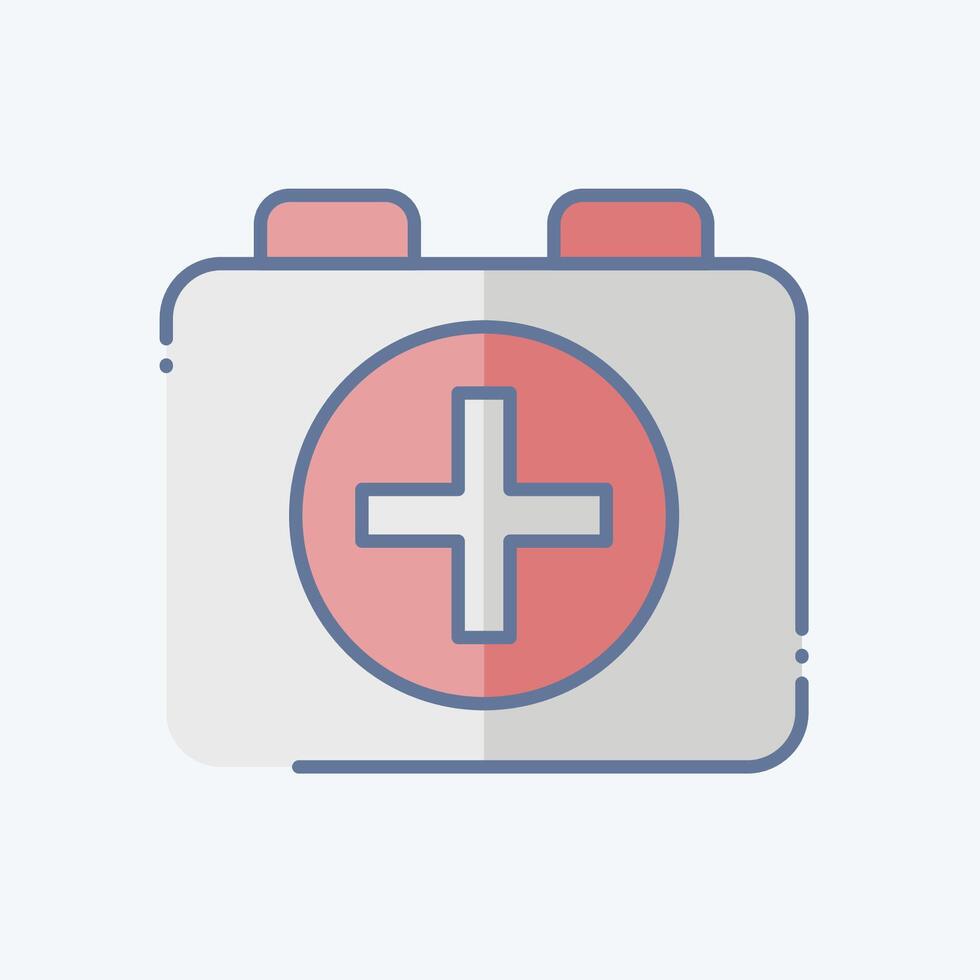 Icon First Aid kit. related to Rugby symbol. doodle style. simple design illustration Stock Free