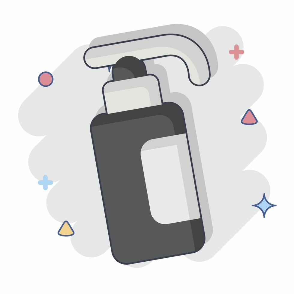 Icon Hand Sanitizer. related to Hygiene symbol. comic style. simple design illustration Stock Free