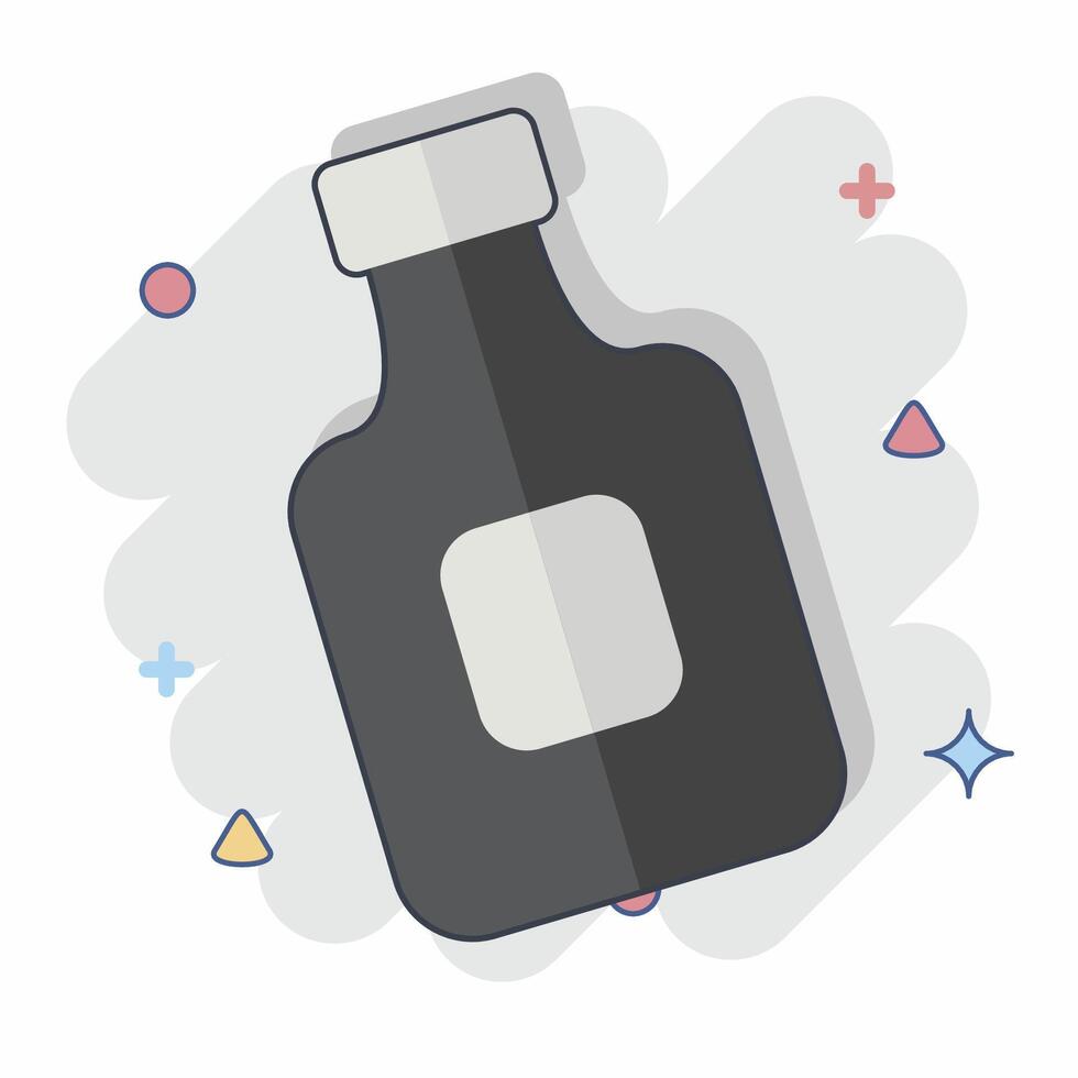 Icon Mouth Wash. related to Hygiene symbol. comic style. simple design illustration Stock Free