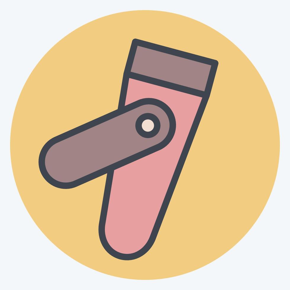 Icon Nail Clipper. related to Hygiene symbol. color mate style. simple design illustration Stock Free