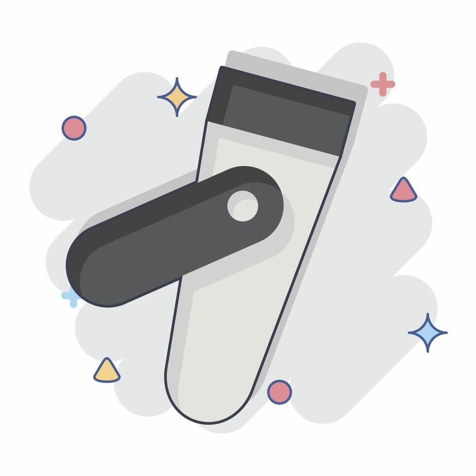 Icon Nail Clipper. related to Hygiene symbol. comic style. simple design illustration Stock Free