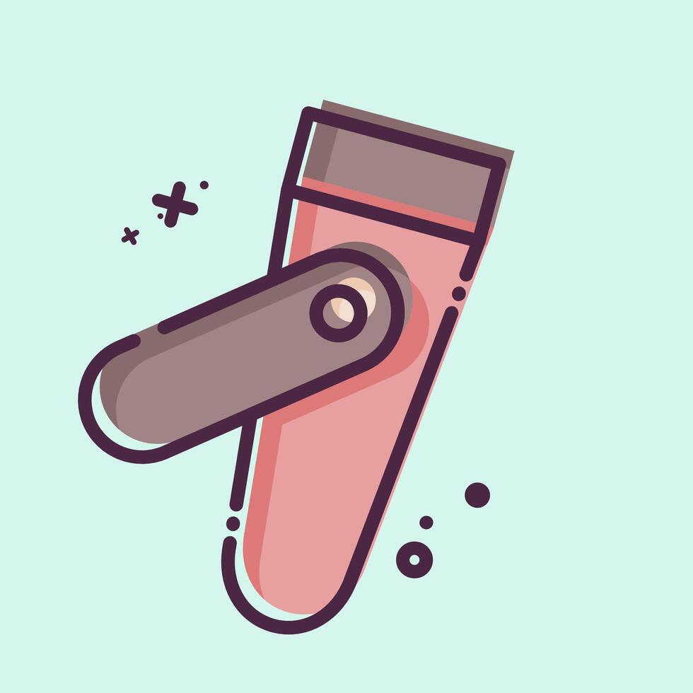 Icon Nail Clipper. related to Hygiene symbol. MBE style. simple design illustration Stock Free