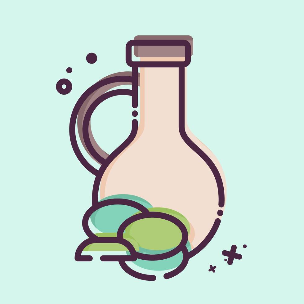 Icon Olive Oil. related to Healthy Food symbol. MBE style. simple design illustration Stock Free