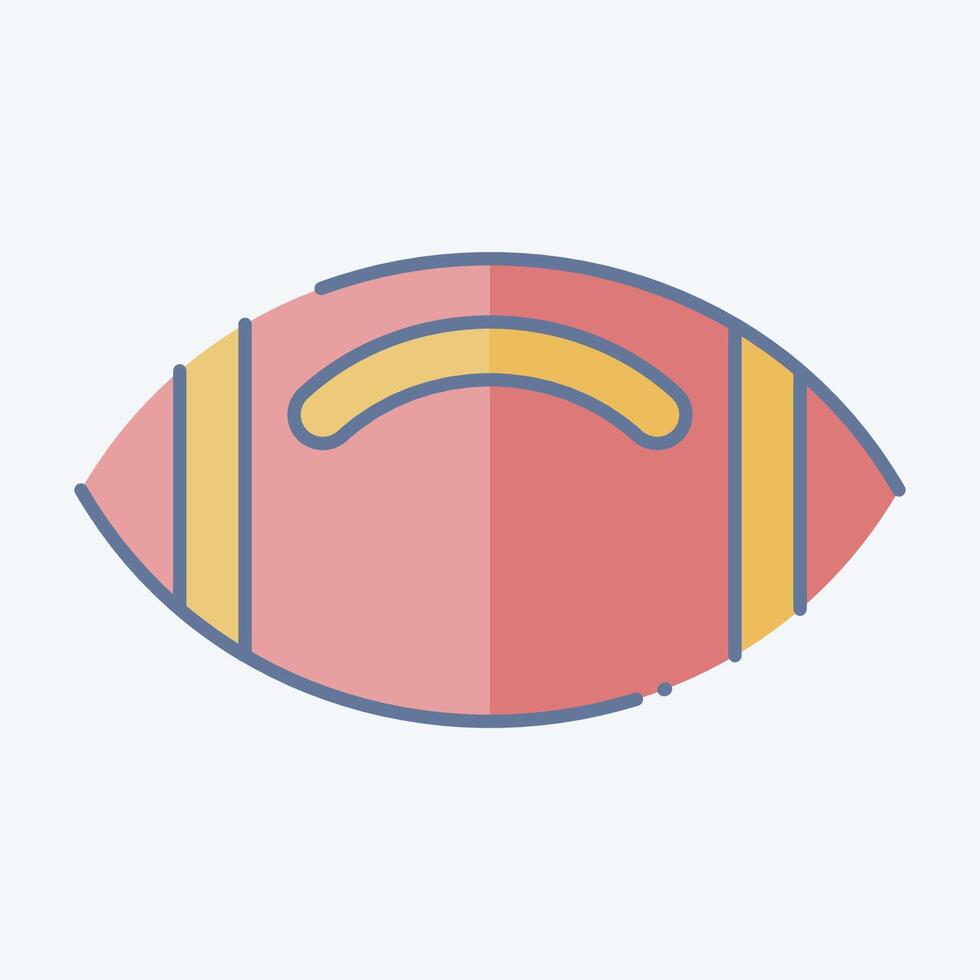 Icon Rugby Ball. related to Rugby symbol. doodle style. simple design illustration Stock Free