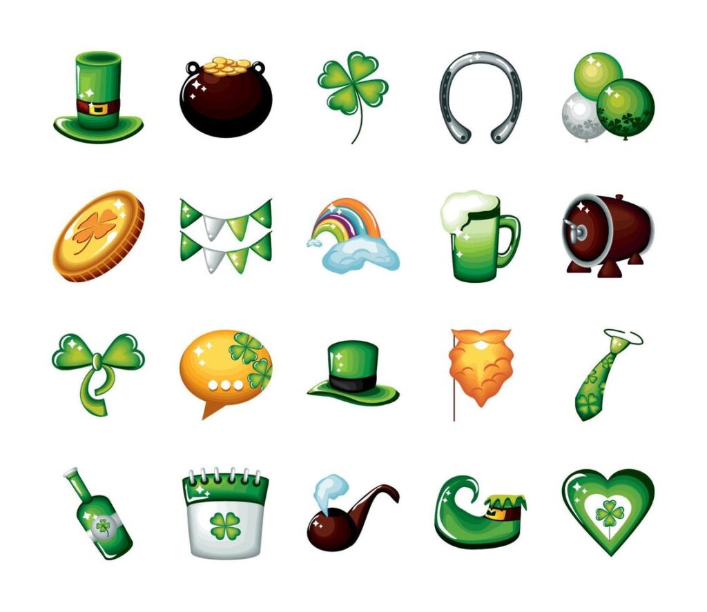 icon set st patricks day Stock Free