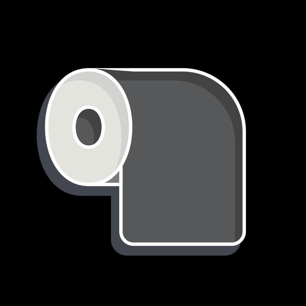 Icon Toilet Paper. related to Hygiene symbol. glossy style. simple design illustration Stock Free