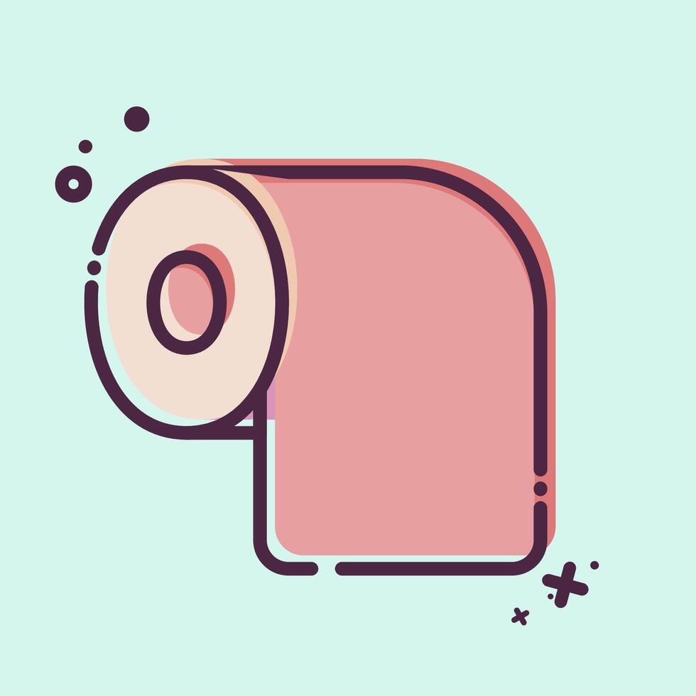 Icon Toilet Paper. related to Hygiene symbol. MBE style. simple design illustration Stock Free