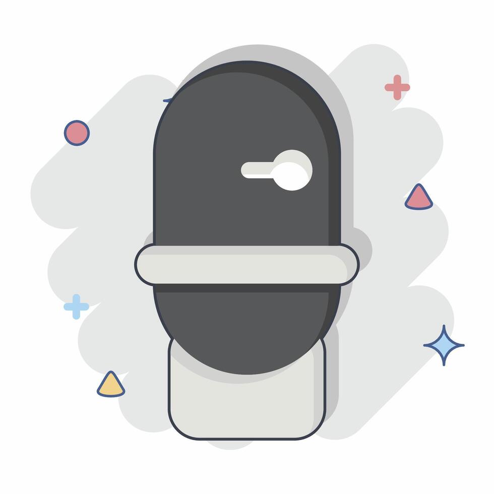 Icon Toilet. related to Hygiene symbol. comic style. simple design illustration Stock Free