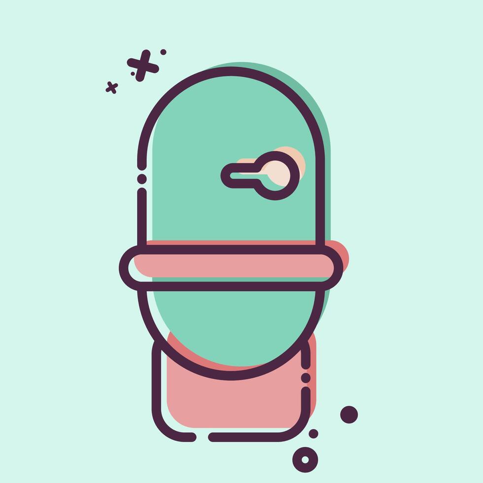 Icon Toilet. related to Hygiene symbol. MBE style. simple design illustration Stock Free