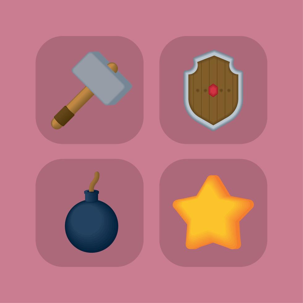 icons collection game Stock Free