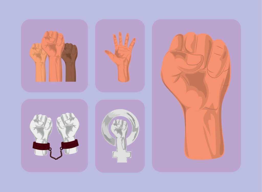 icons hand of activism Stock Free