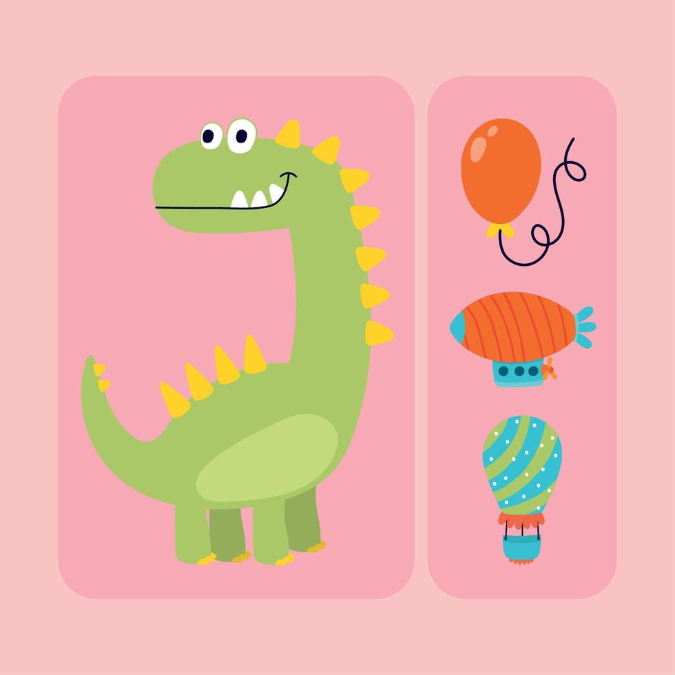 icons set kids illustrations Stock Free