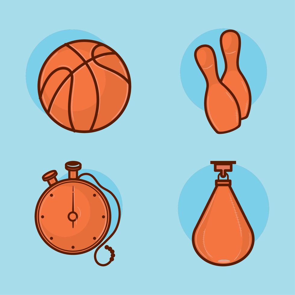 icons set of sport equipment Stock Free