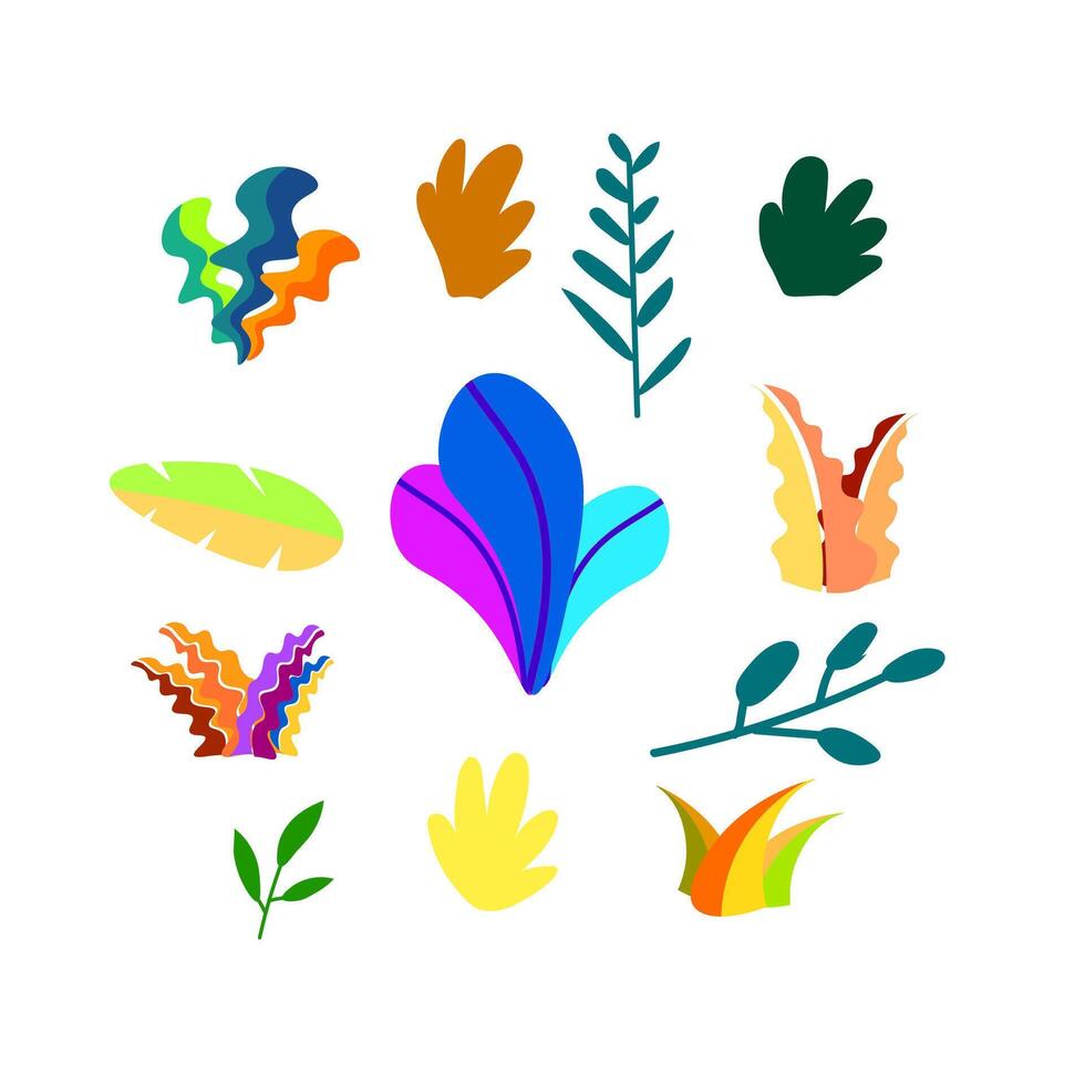 illustration graphic leaf for template, design, element, icon, etc Stock Free