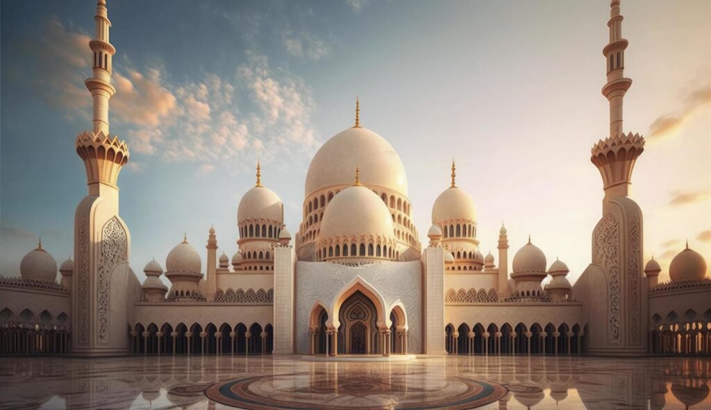 
									illustration of amazing architecture design of muslim mosque ramadan kareem, islamic architecture background ramadan kareem, Islamic Mosque, Ramdan, ramzan, eid, culture, arab, Generate Ai Free Photo