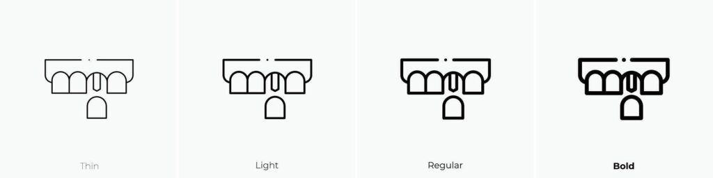 implant icon. Thin, Light, Regular And Bold style design isolated on white background Stock Free