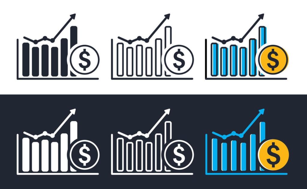 inflation icon, simple design illustration, design style with different colors. easy to edit use for websites, apps, etc. Stock Free