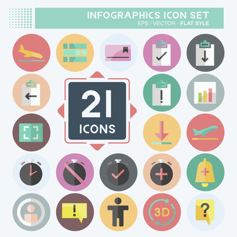 Infographics Icon Set. suitable for Education symbol Stock Free