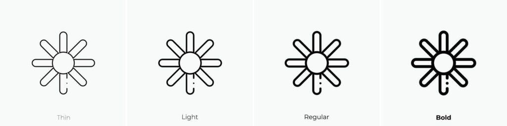 infographics icon. Thin, Light, Regular And Bold style design isolated on white background Stock Free