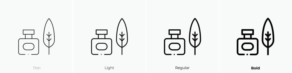 inkwell icon. Thin, Light, Regular And Bold style design isolated on white background Stock Free