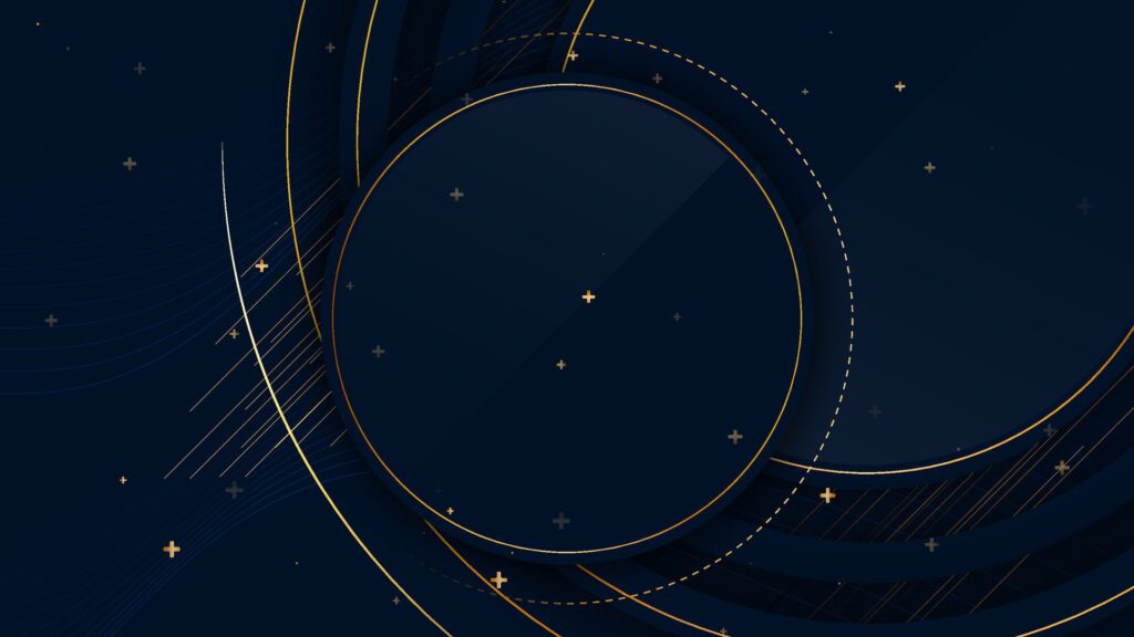 innovation dark blue background with luxury circle, astronomy graphic Free Vector