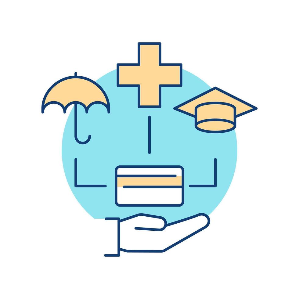 Insurance Health Education Welfare Card Icon Stock Free