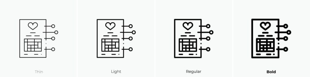 insurance icon. Thin, Light, Regular And Bold style design isolated on white background Stock Free