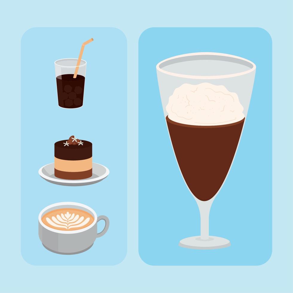 international coffee day icons set Stock Free