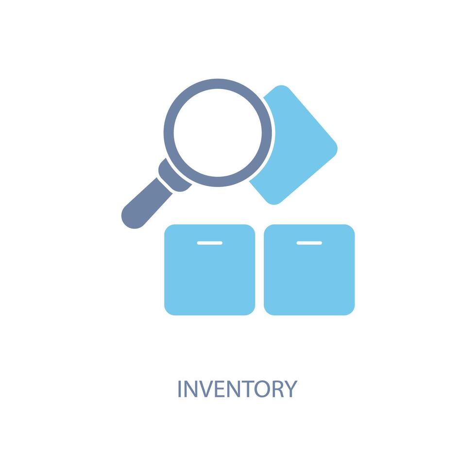 inventory concept line icon. Simple element illustration. inventory concept outline symbol design. Stock Free