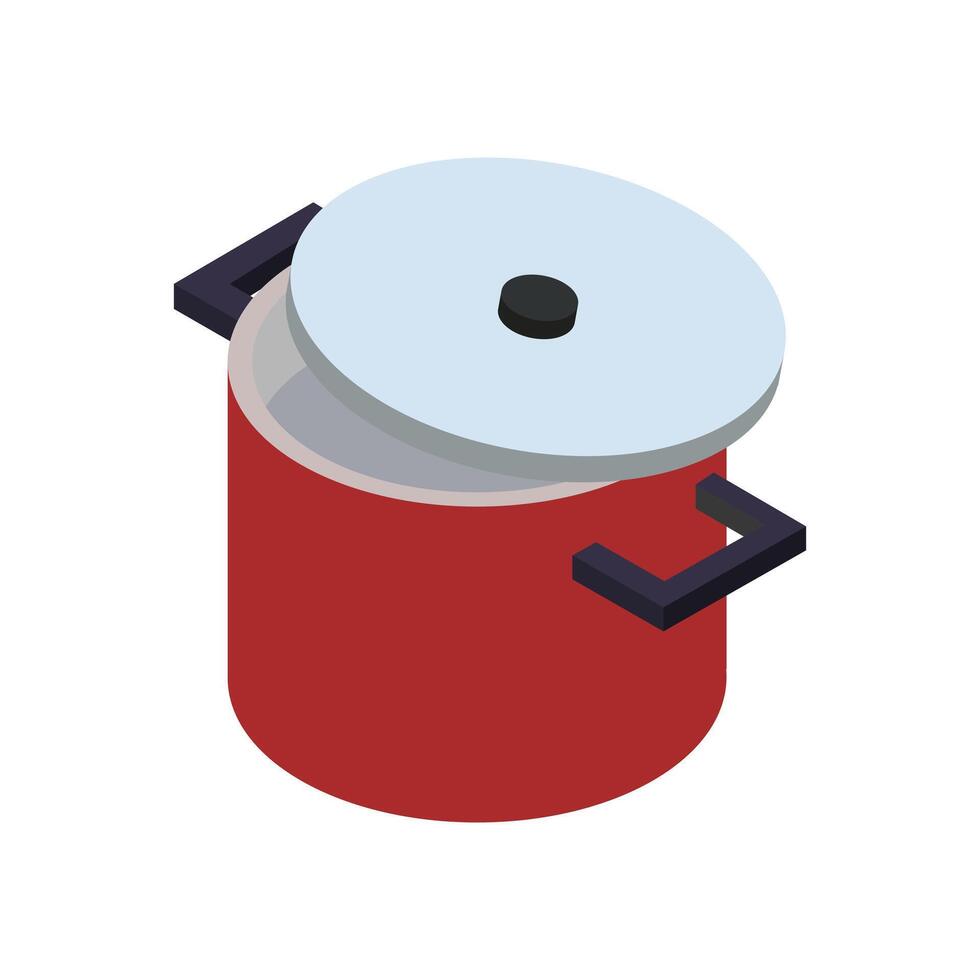 Isometric Pot Icon On Background Stock Free