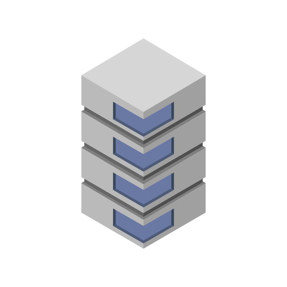 Isometric Skyscraper Icon On Background Stock Free