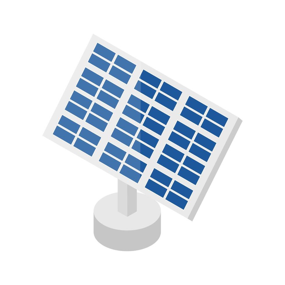 Isometric Solar Panel Icon On White Background Stock Free